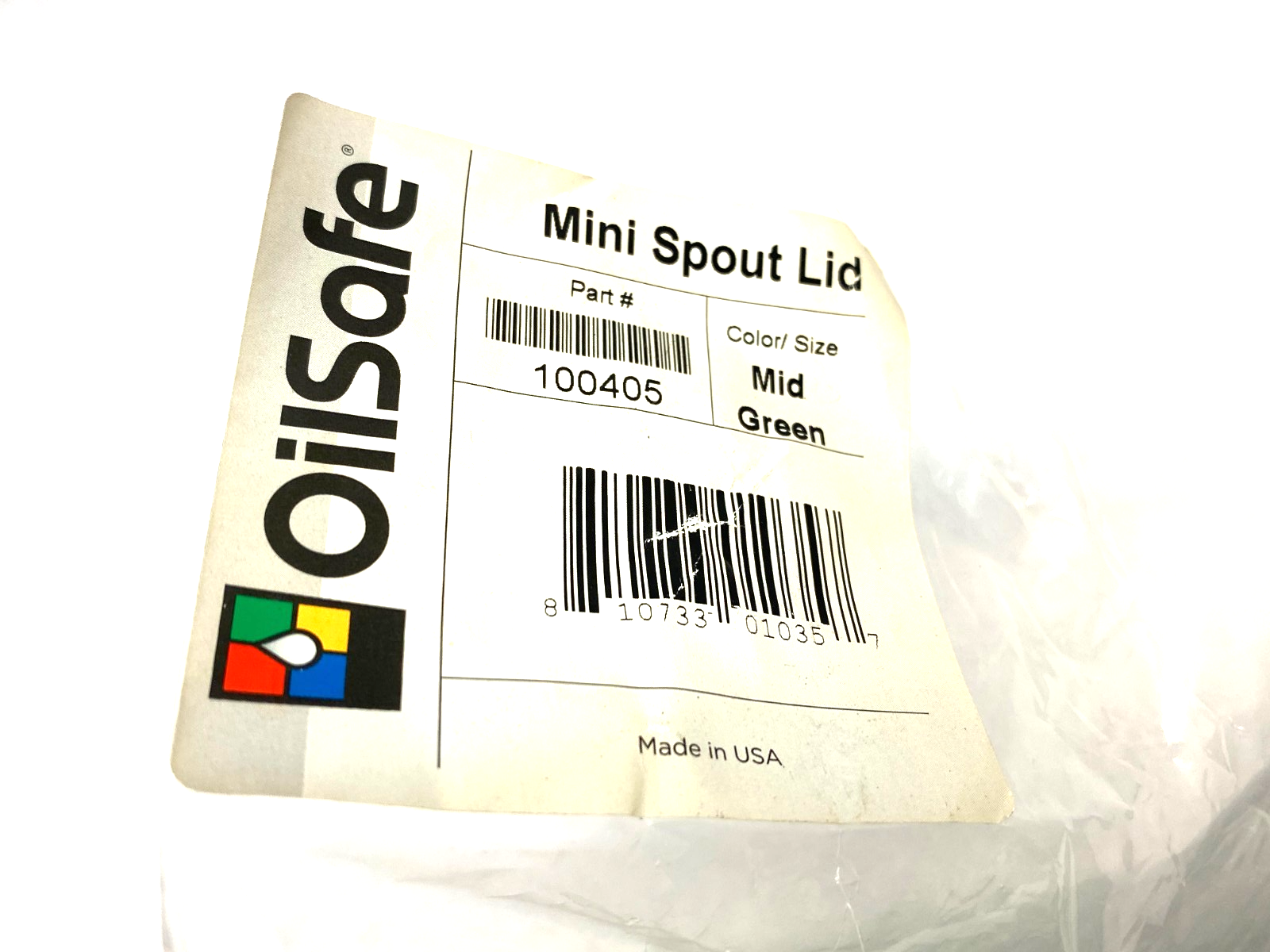 100405 | Oilsafe Mini Spout Lid, Mid Greed - New - Maverick Industrial Sales