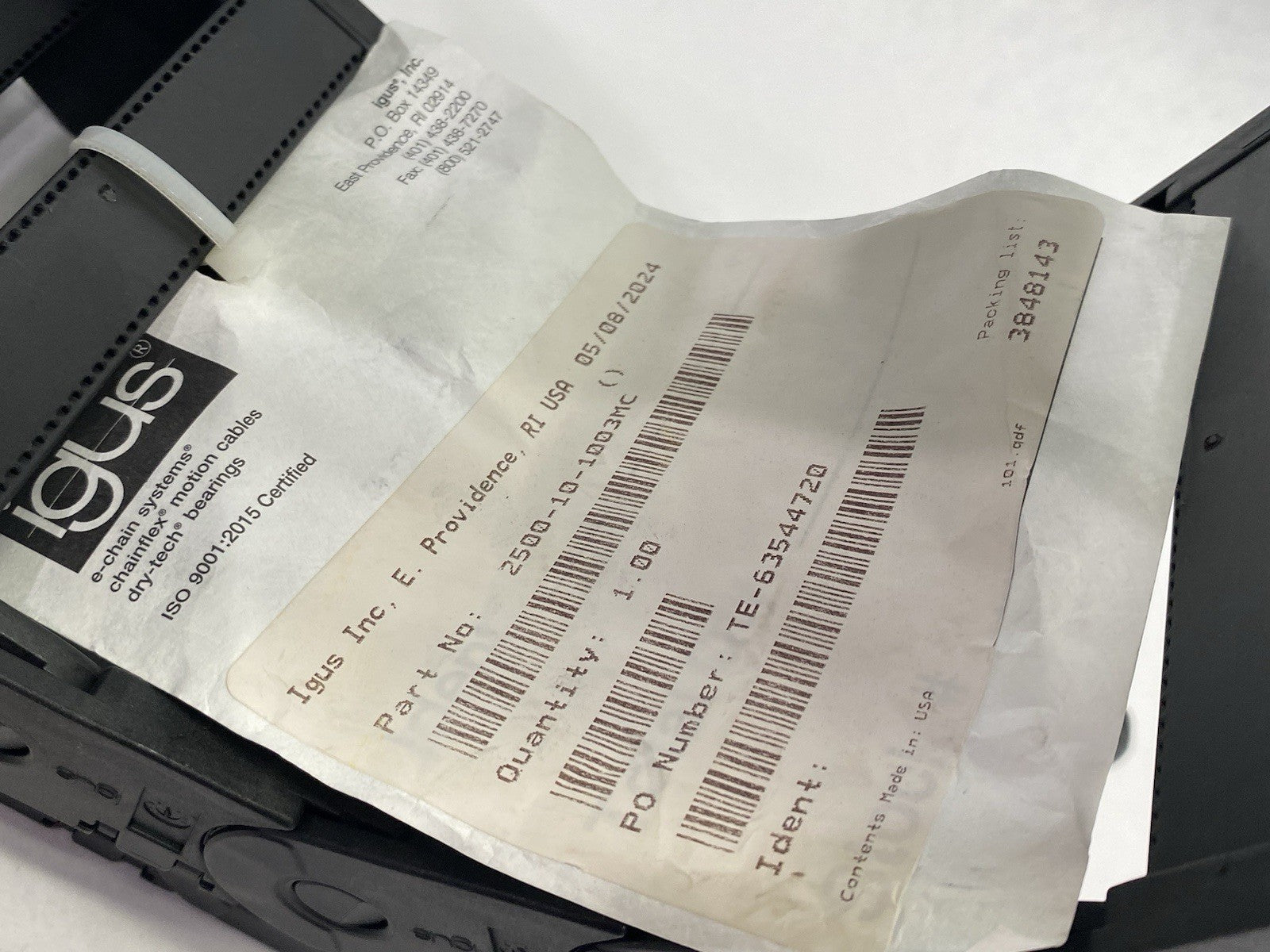 Igus 2500-10-1003MC E-Chain Flexible Cable Carrier Assembly - Maverick Industrial Sales