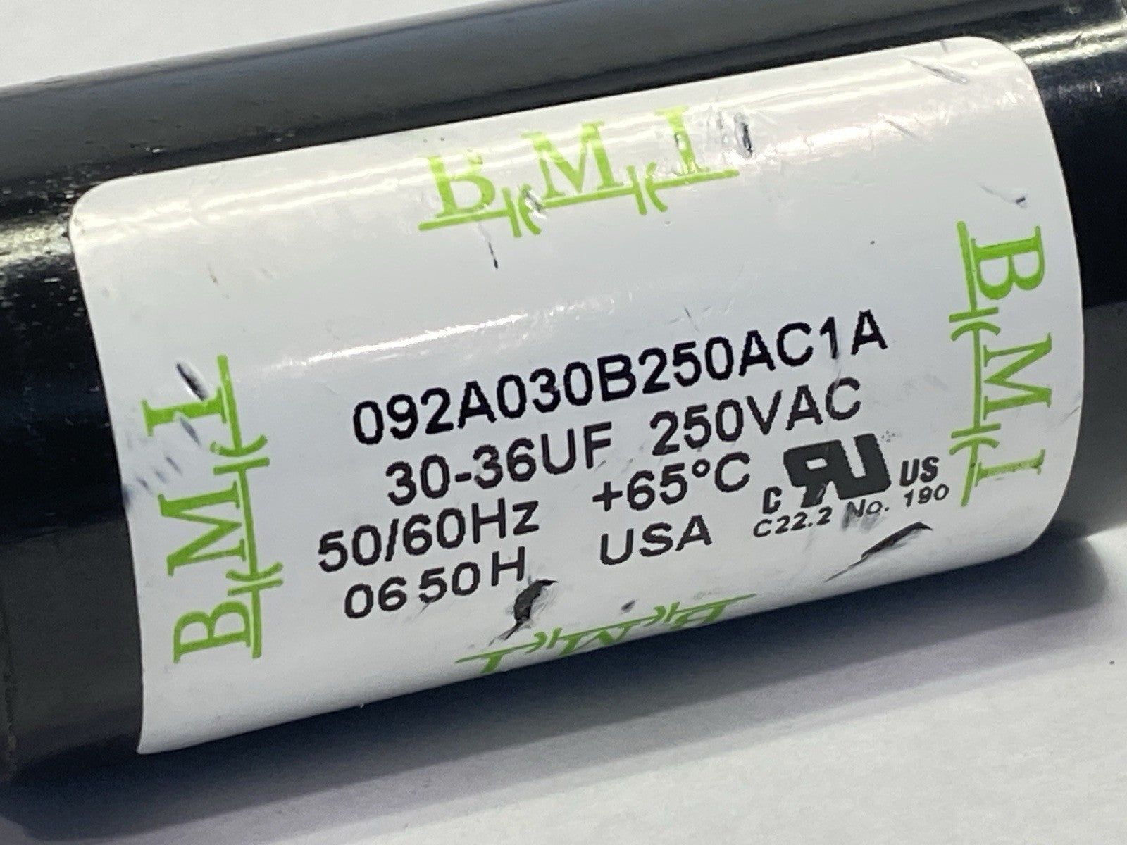 BMI 092A030B250AC1A Motor Start Capacitor 30-36uF 250VAC - Maverick Industrial Sales
