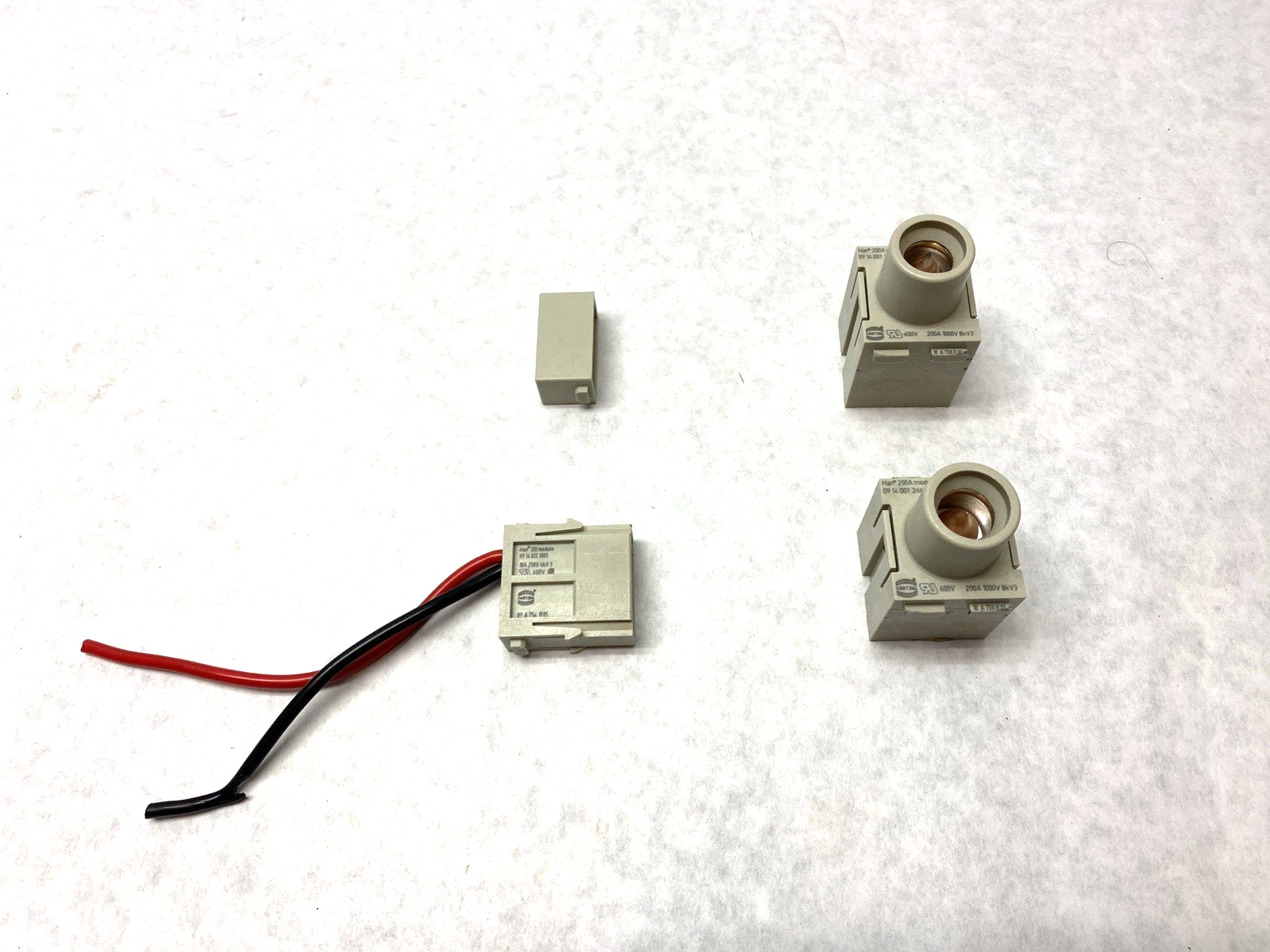 19300240448 | Harting Hood Connector Assy w/09140123001 & 2x 09140012662 Modules - Used - Maverick Industrial Sales