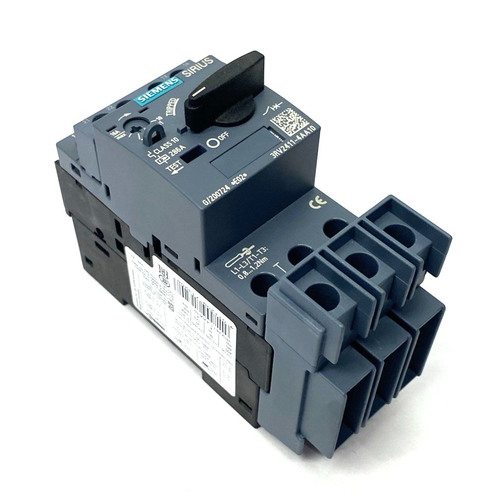 Siemens 3RV2411-4AA10 Circuit Breaker size S00 for Transformer Protection A-rele - Maverick Industrial Sales