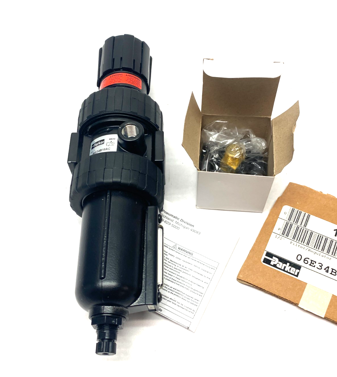 Parker 06E34B18AC Modular Filter/Regulator 1/2" NPT 5 Micron - Maverick Industrial Sales