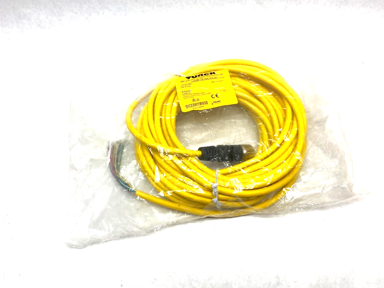 Turck CKM 19-15-15 Multifast Single Ended Cordset M23 19-Pin to Pigtail U4702-51 - Maverick Industrial Sales