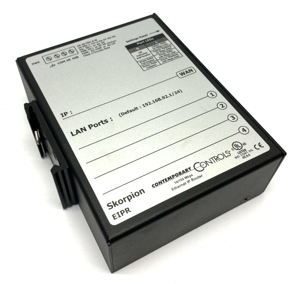 EIPR-E | Contemporary Controls EIPR-E Skorpion Ethernet IP Router 5 ...