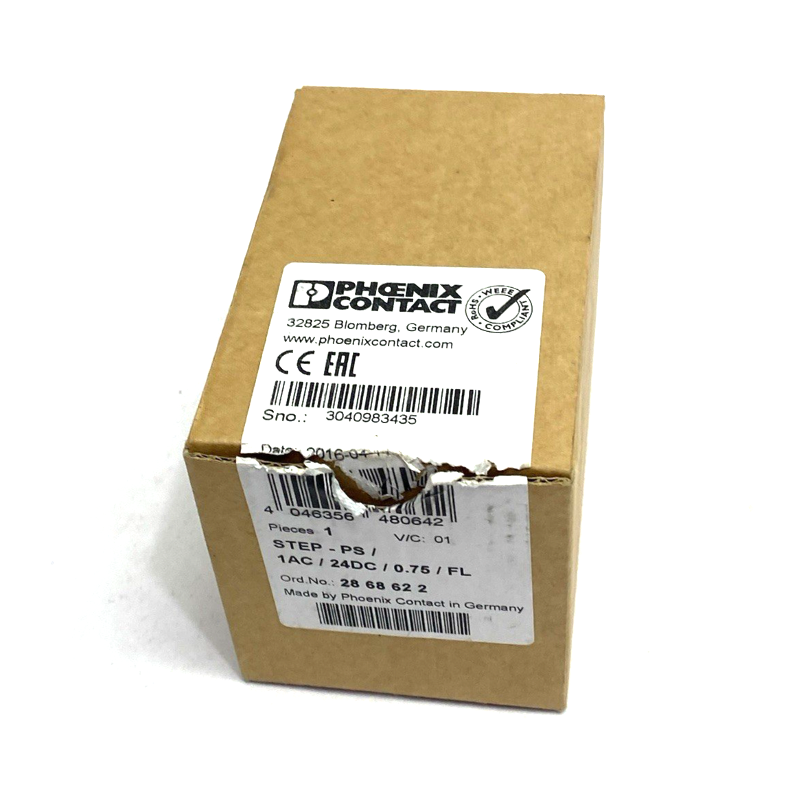 Phoenix Contact STEP-PS/ 1AC/24DC/0.75/FL Primary Switched Power Supply 2868622 - Maverick Industrial Sales