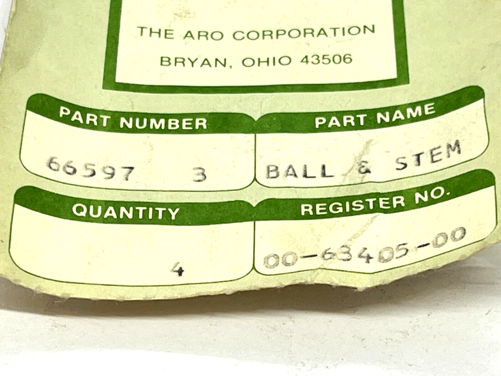 ARO 66597-3 Ball & Stem ASM LOT OF 4 - Maverick Industrial Sales