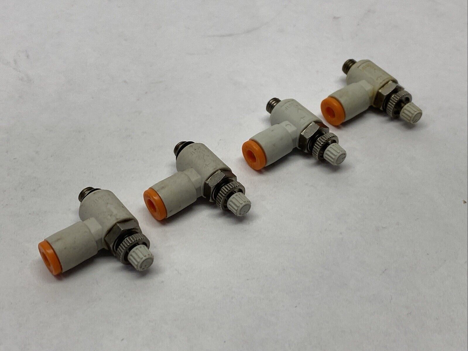 SMC AS1201F-U10/32-01 Pneumatic Flow Control w/ Fitting 1/8" OD Tube LOT OF 4 - Maverick Industrial Sales