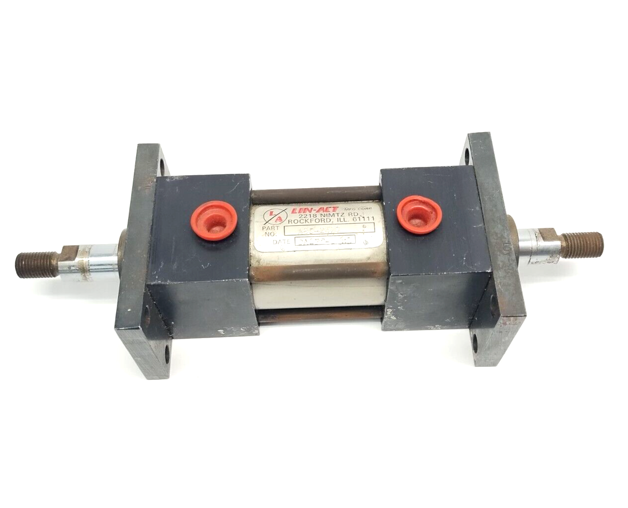LIN-ACT A83-2427 Double Rod End Cylinder 1-1/2" Bore x 1" Stroke - Maverick Industrial Sales