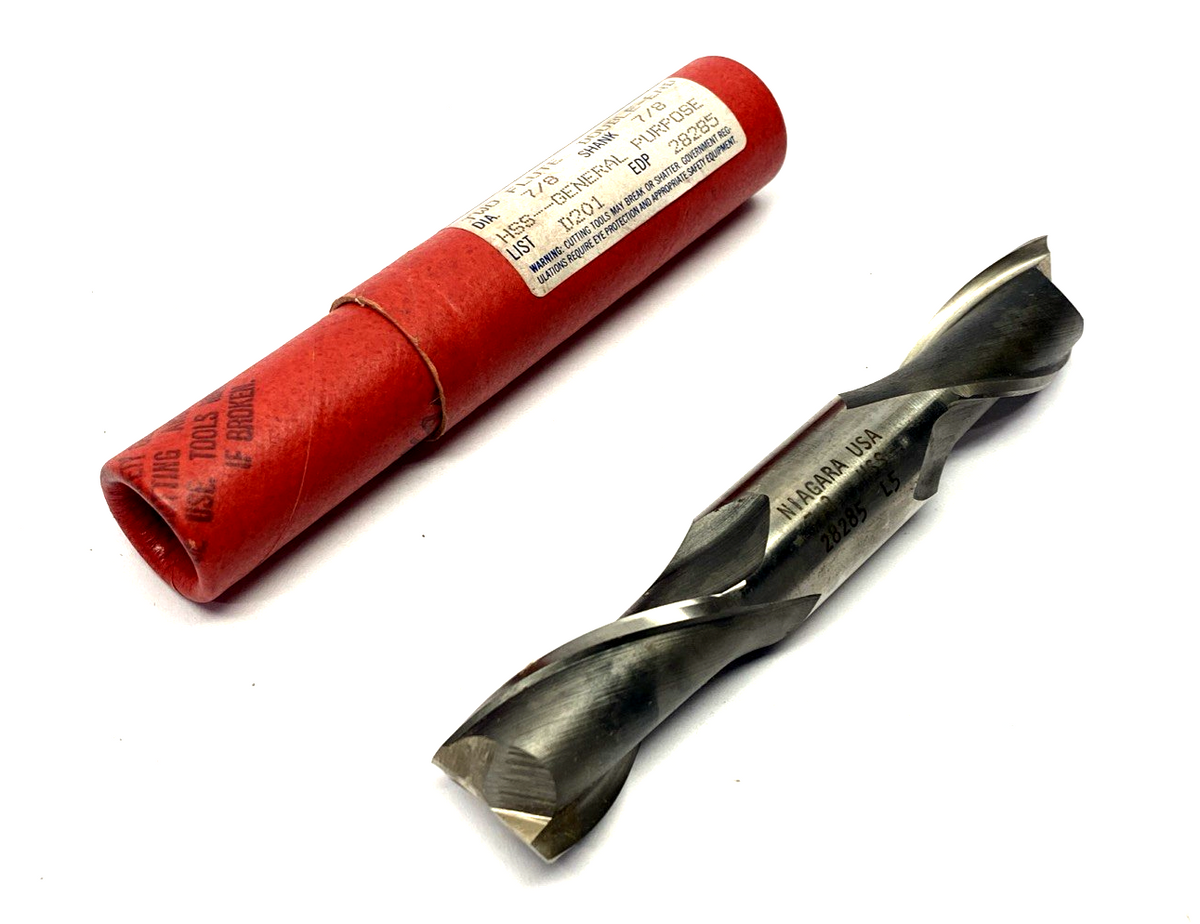 Niagara Cutter 28285 2-Flute Double End HSS End Mill 7/8" Dia 7/8" Shank D201 - Maverick Industrial Sales