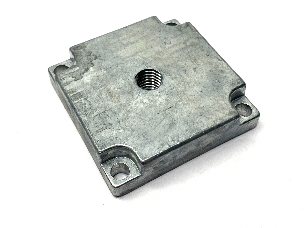 FlexLink XCFE 64 M12A End Plate for Beam, 64 x 64mm, M12 Thread, Zinc, Die-Cast - Maverick Industrial Sales