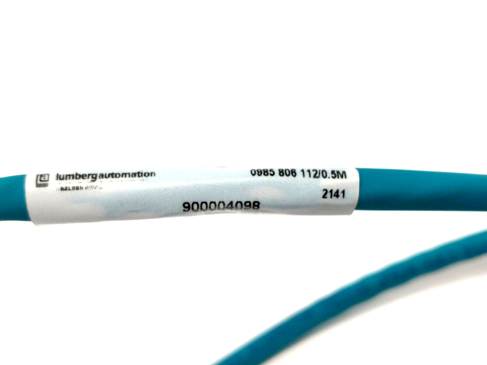 Lumberg Automation 0985 806 112/0.5M Ethernet Cable M12 4-Pin 900004098 - Maverick Industrial Sales