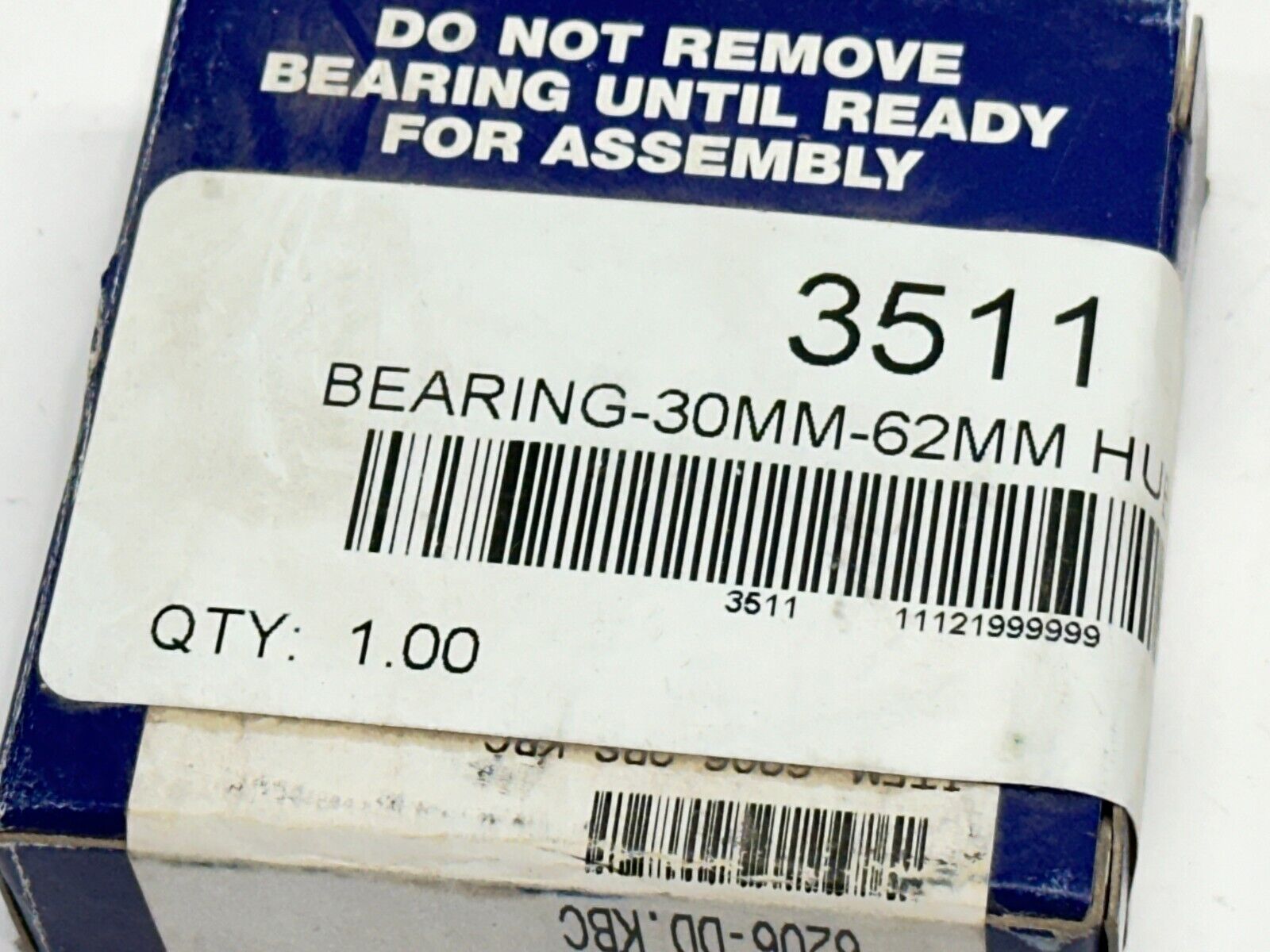 KBC 6206-DD Radial Bearing 3511 LOT OF 2 - Maverick Industrial Sales