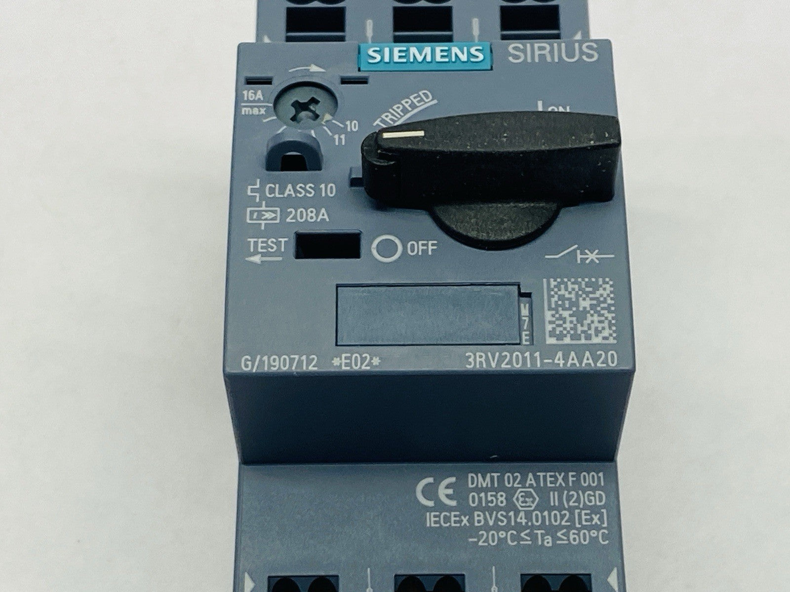 Siemens 3RV2011-4AA20 SIRIUS Motor Protector Circuit Breaker 10-16A 690V - Maverick Industrial Sales