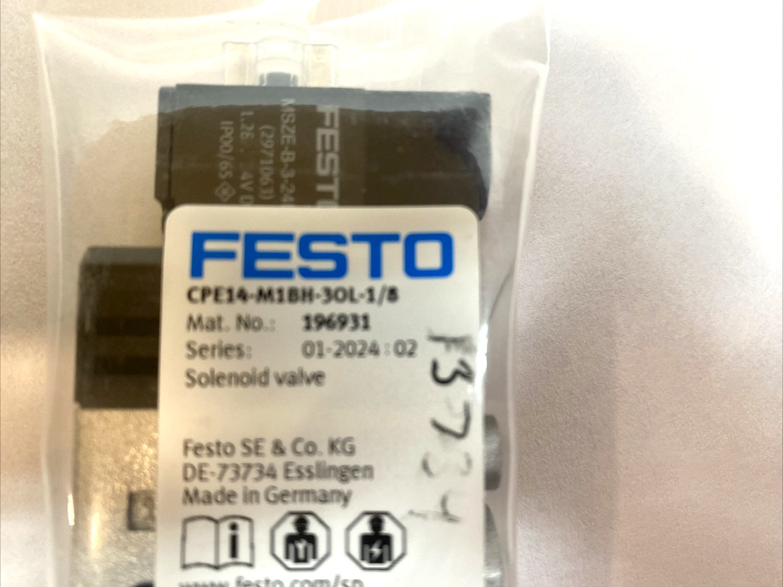 Festo CPE14-M1BH-3OL-1/8 Air Solenoid Valve 196931 - Maverick Industrial Sales