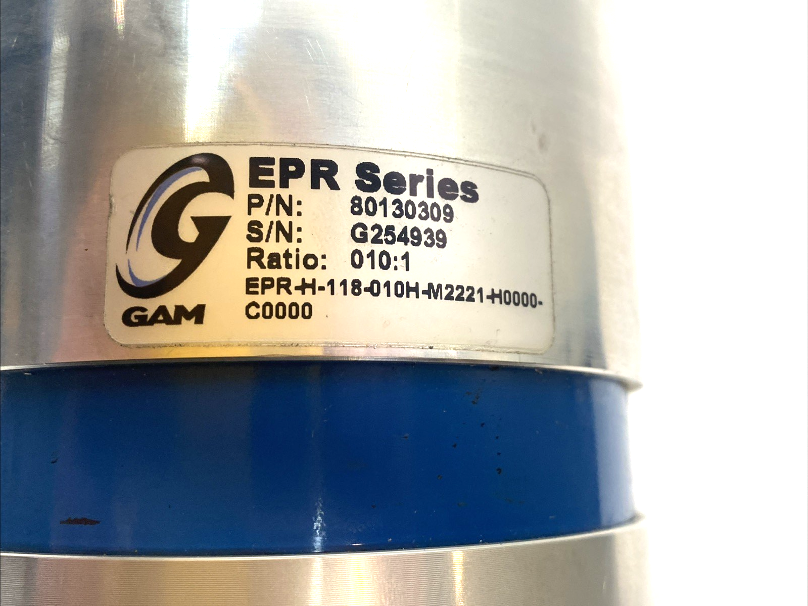 80130309 | GAM Right Angle Gearbox 10:1 Hollow Shaft 118mm EPR-H-118-010H - Used - Maverick Industrial Sales