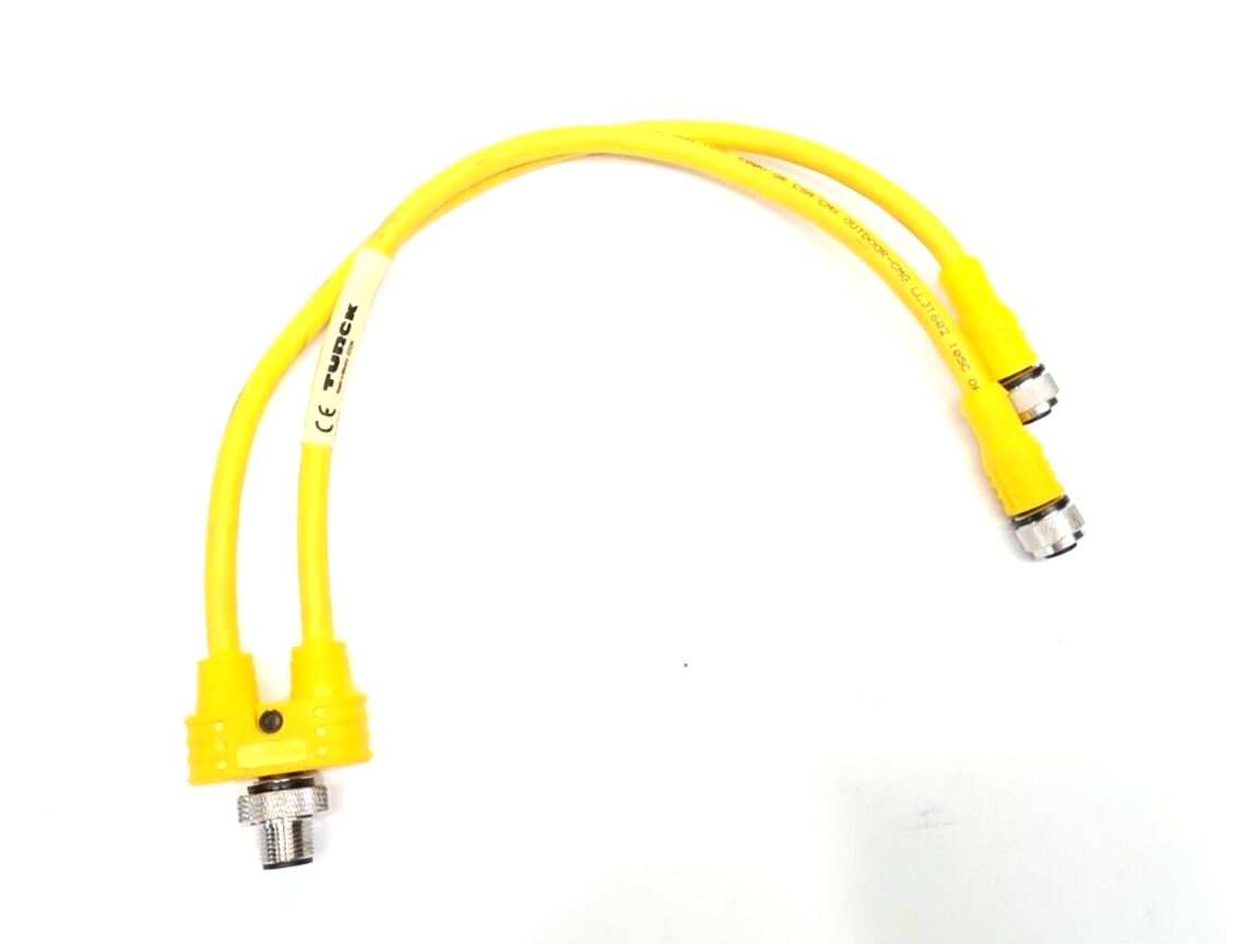 Turck YBZ2-FSM4.4/2RKC4T-0.3/0.3/S1587 2-Branch Splitter Cable M12 U2-08011 - Maverick Industrial Sales