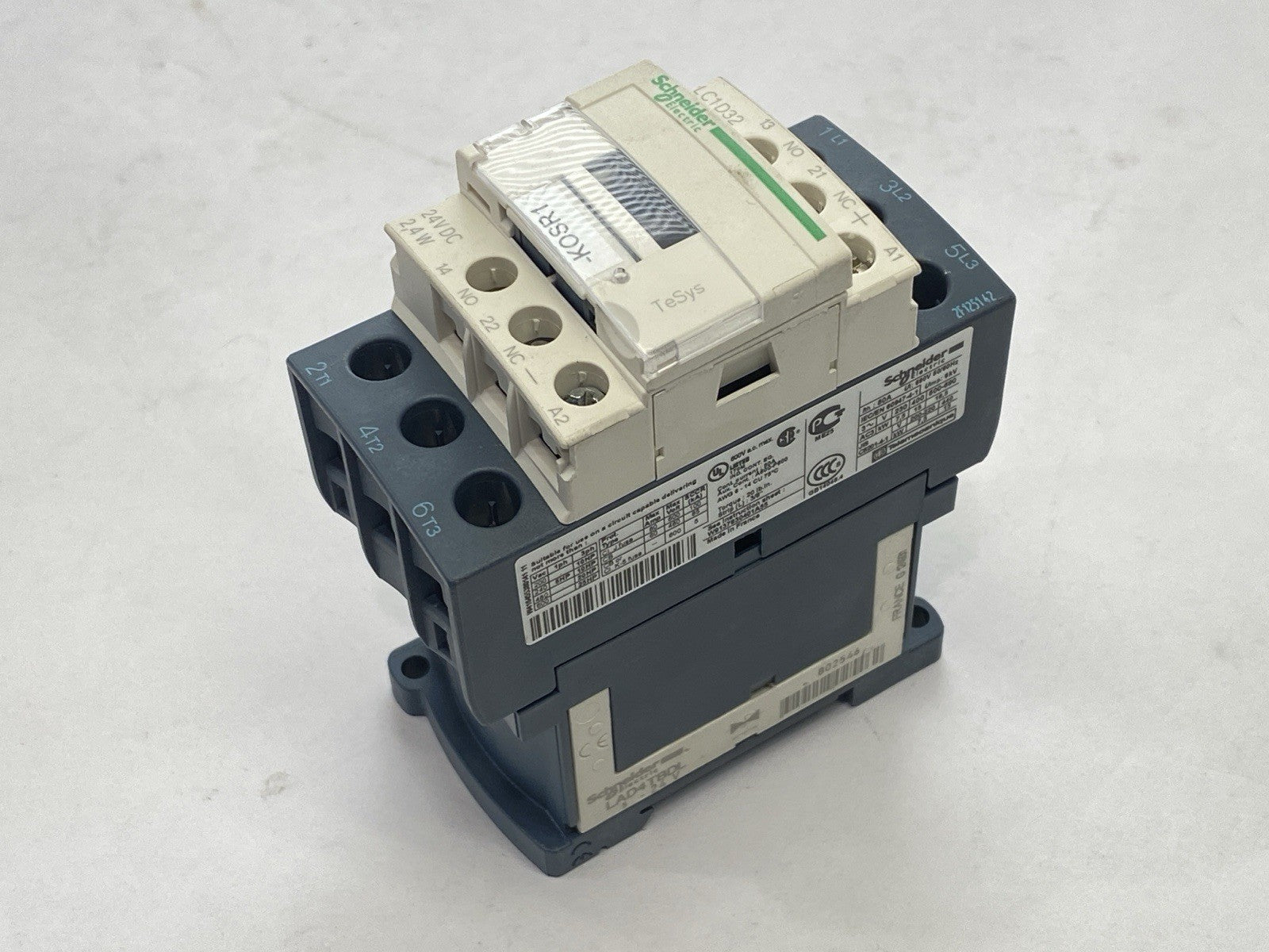 Schneider Electric LC1D32BL IEC Contactor 3P 32A 480VAC 24VDC Coil - Maverick Industrial Sales
