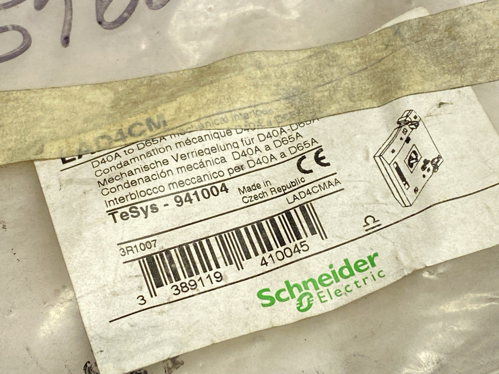 Schneider Electric LAD4CM D40A To D65A Mechanical Interlock - Maverick Industrial Sales