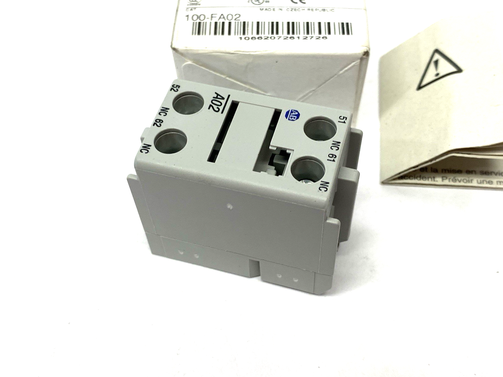 100-FA02 | Allen Bradley Ser. B Front Mount Auxiliary Contact - New – Open box - Maverick Industrial Sales