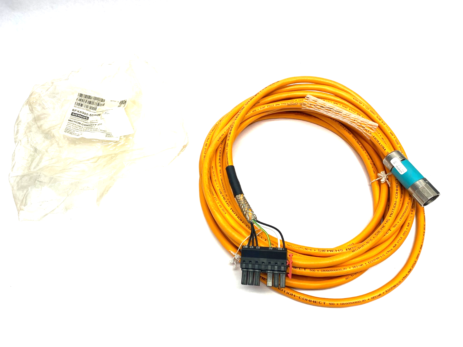 Siemens 6FX5002-5DN06-1BA0 MOTION-CONNECT Power Cable Assembly - Maverick Industrial Sales