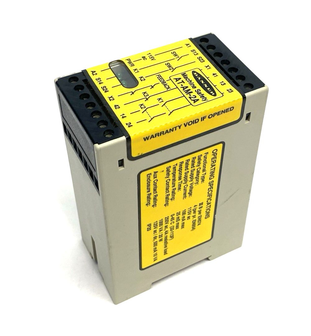 Banner Engineering AT-AM-2A DUO-Touch Two-Hand Control Button Safety Relay 71976 - Maverick Industrial Sales