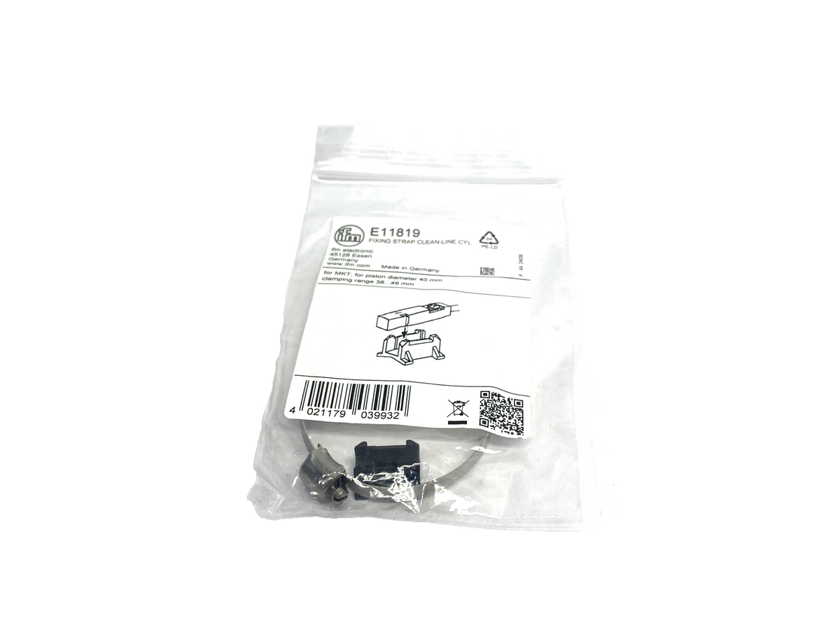 ifm E11819 Fixing Strap For Smooth Body Cylinder FIXING STRAP CLEAN-LINE CYL 2PK - Maverick Industrial Sales