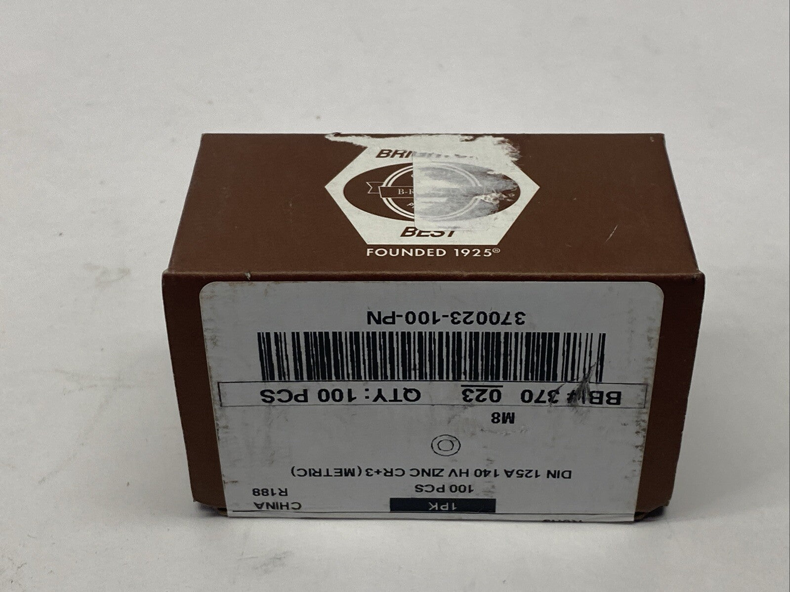 91166A270 Zinc-Plated Steel Washer M8 Screw Size 8.4mm ID 16mm OD PKG OF 100 - Maverick Industrial Sales