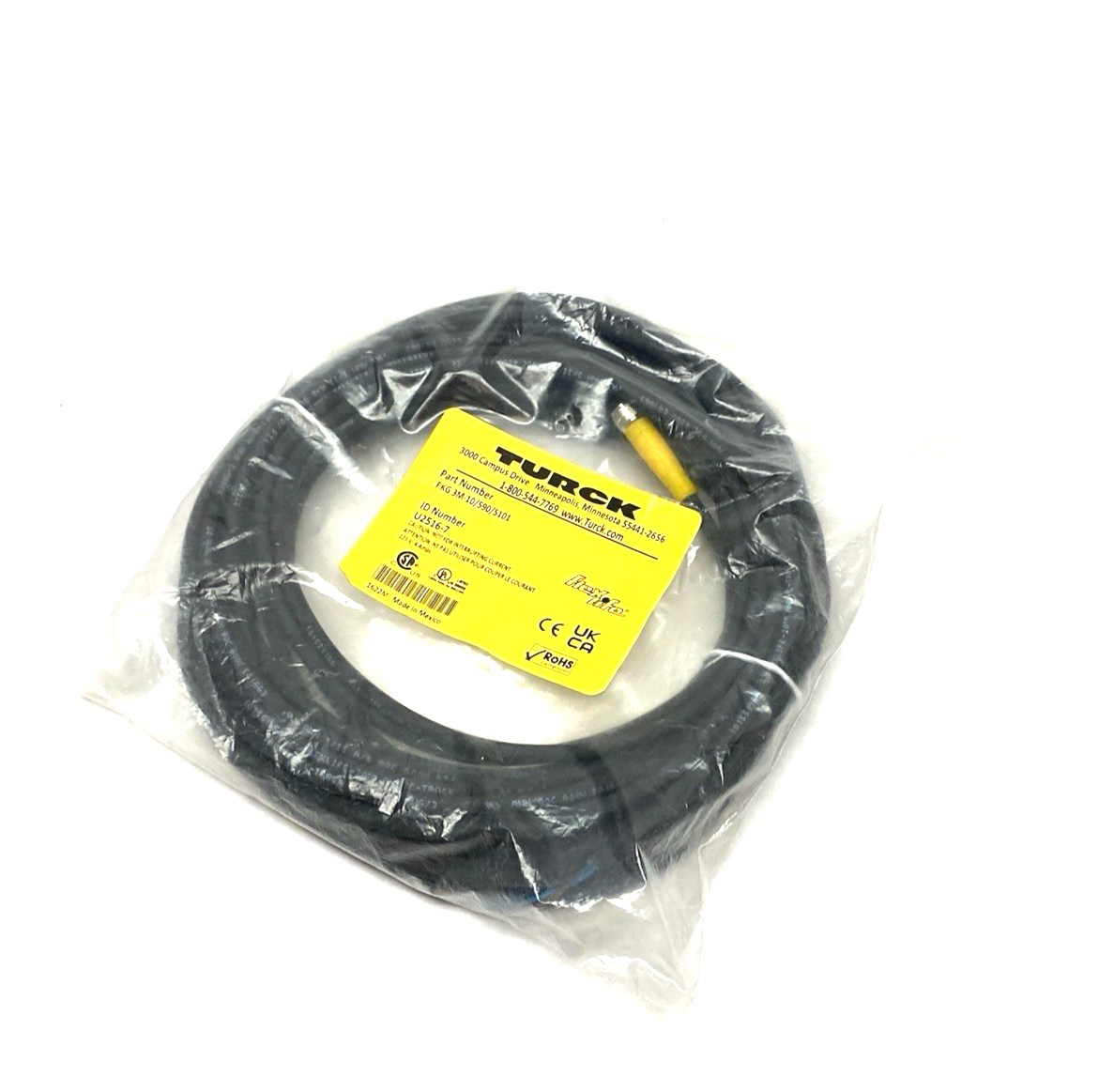 Turck PKG 3M-10/S90/S101 Flexlife Single Ended Cable M8 Female U2516-7 - Maverick Industrial Sales