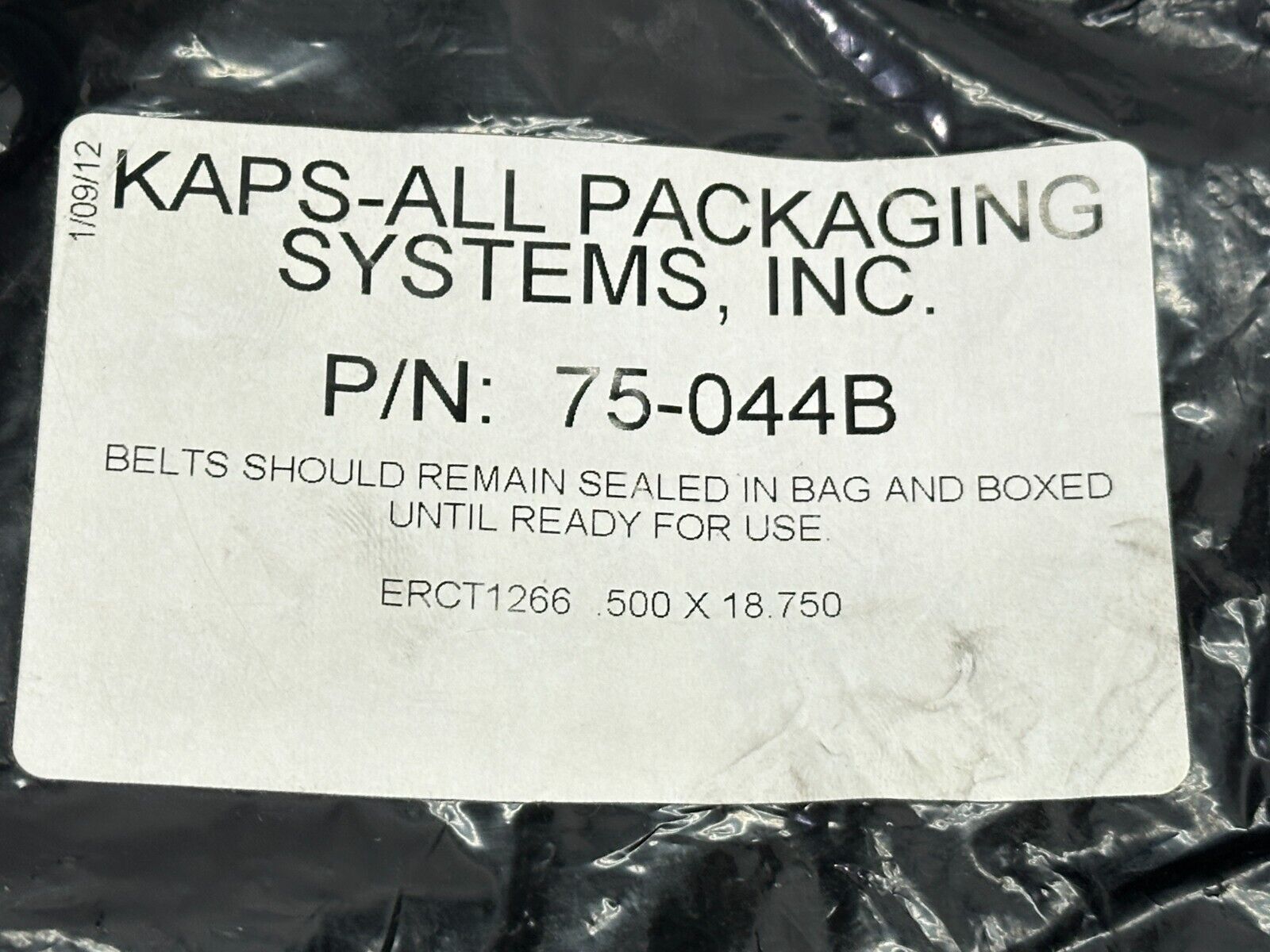 Kaps-All Packaging 75-044B Belt .500 X 18.750" - Maverick Industrial Sales