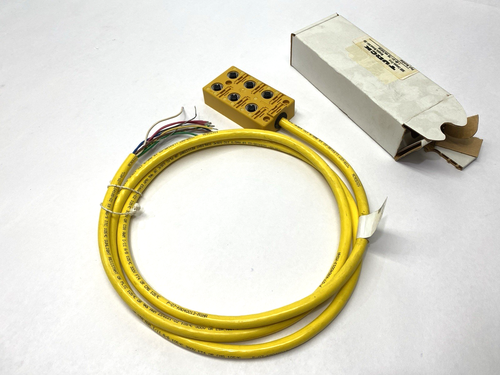 Turck VB 60-2 Junction Box 6-Port w/ Cable M12 Eurofast U7010-3 - Maverick Industrial Sales