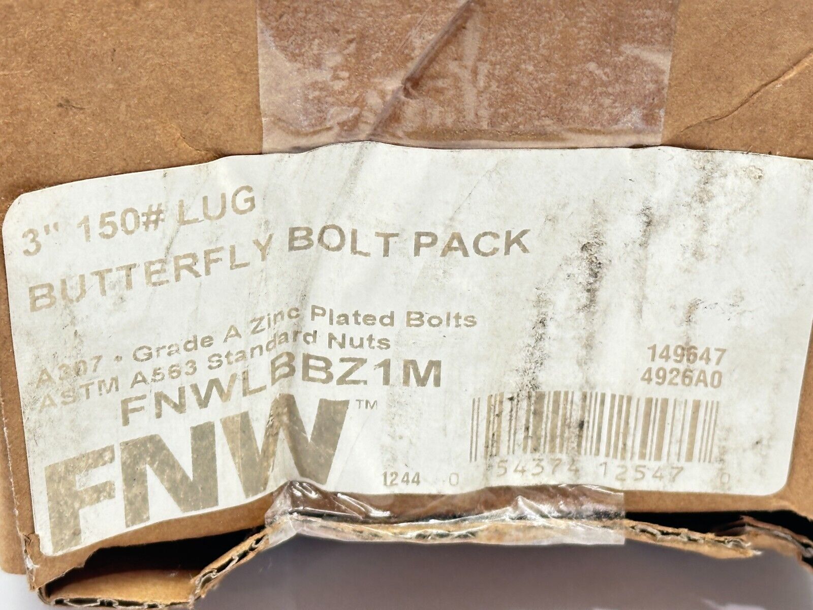 FNW FNWLBBZ1M Butterfly Bolt Pack 3" 150# Lug - Maverick Industrial Sales