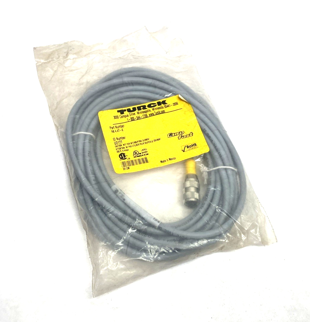 Turck RK 4.4T-6 Eurofast Single Ended Connection Cable M12 4-Pin Female U2177 - Maverick Industrial Sales