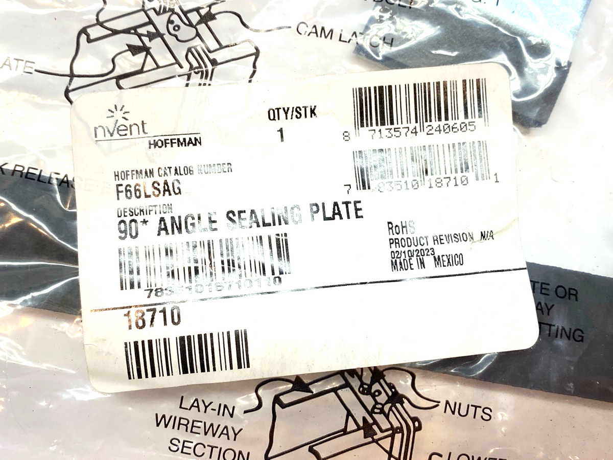 Hoffman F66LSAG Sealing Plate 90-Degree Angle Lay-in HC 6" x 6" 18710 - Maverick Industrial Sales
