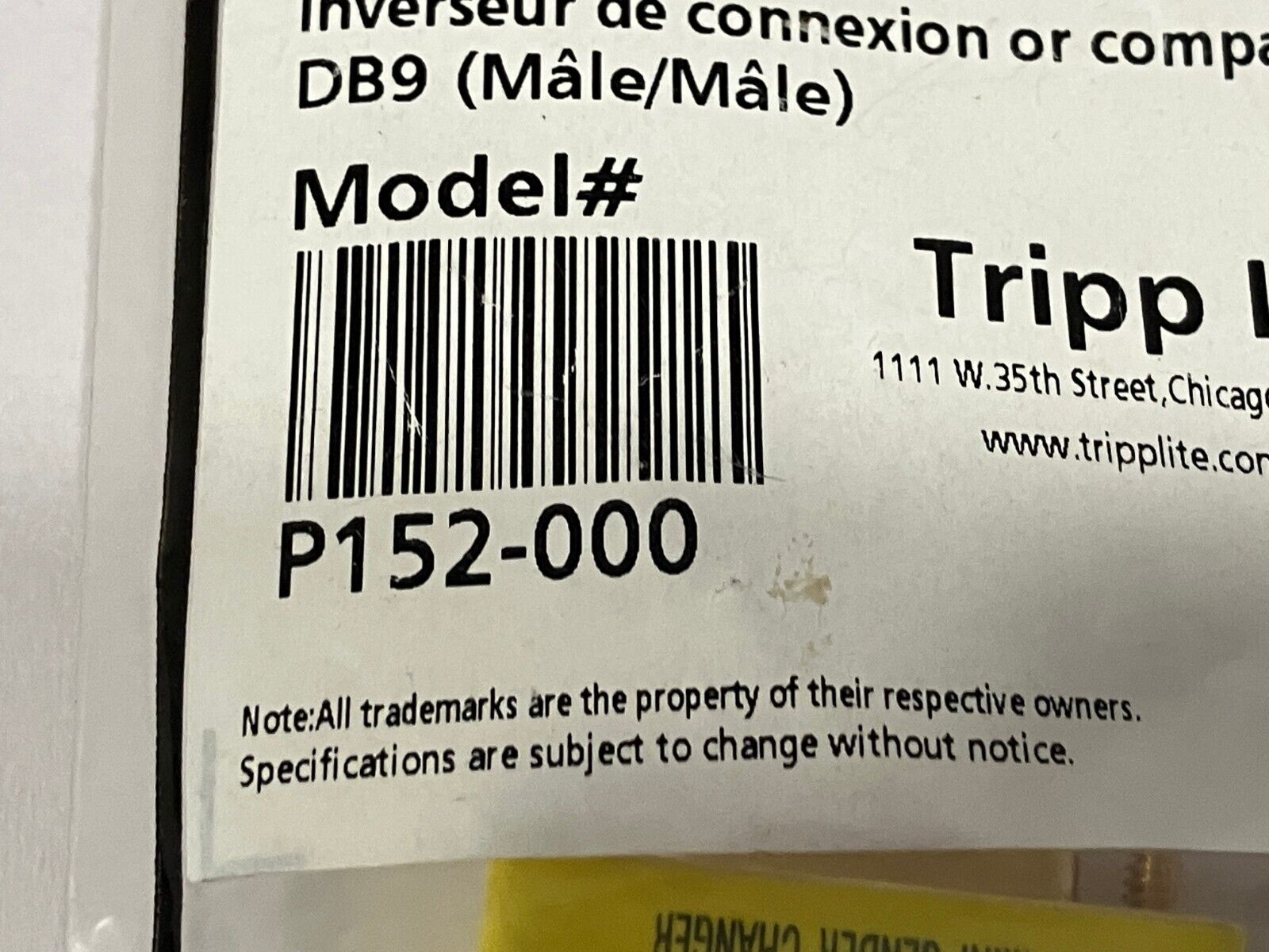 Tripp Lite P152-000 Compact Gold Gender Changer DB9 - Maverick Industrial Sales