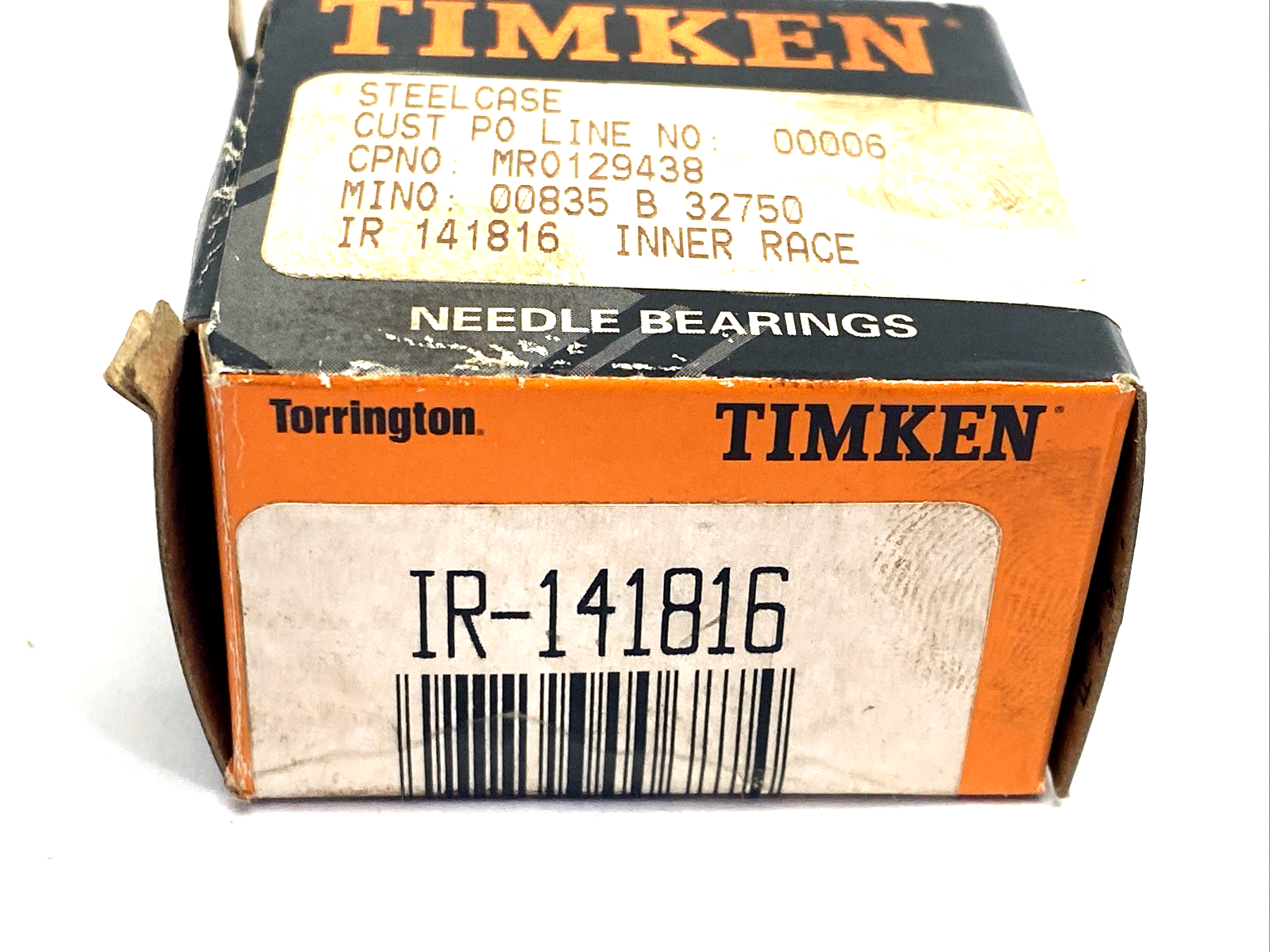 IR-141816 | Timken Needle Bearing Inner Ring/Race, 0.8750" Bore, 1.1250" O.D. - New – Open Box - Maverick Industrial Sales