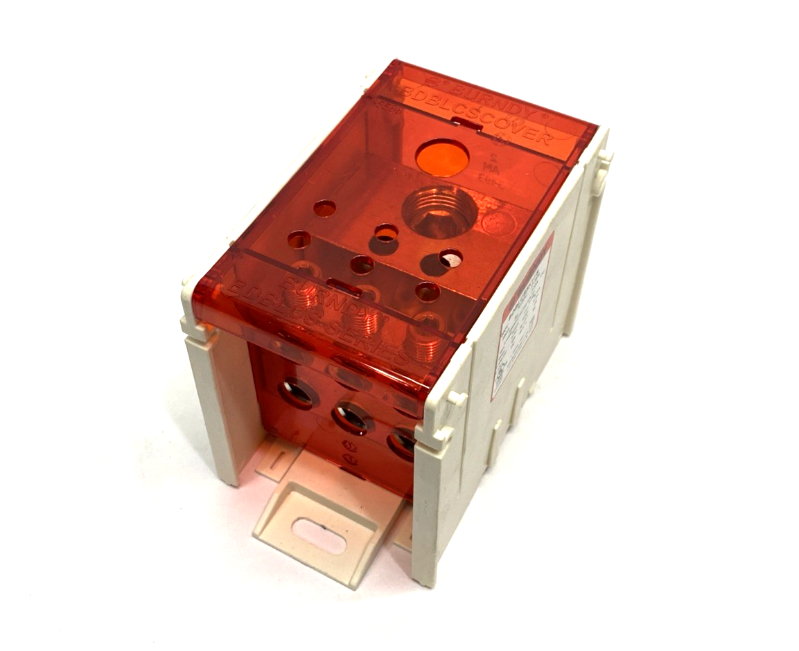 BDBLCS5K1FS | Burndy 1-Pole Finger-Safe Power Distribution Block 600V 310A CU9AL - New – Open box - Maverick Industrial Sales