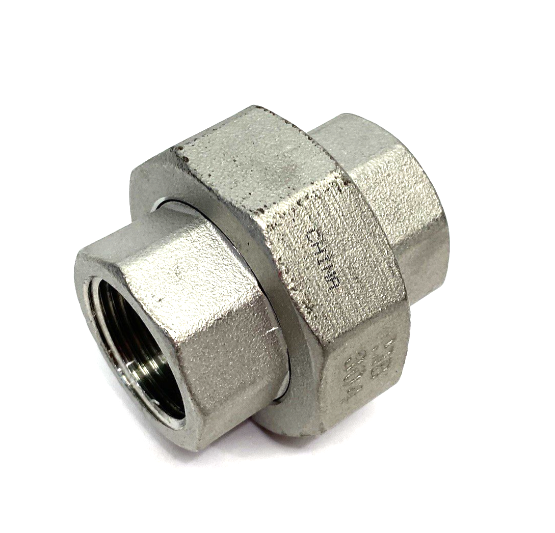 None | 3/4" NPT Female 304 Stainless Steel Union Pipe Fitting, Class 150 SP114 - New – Open box - Maverick Industrial Sales