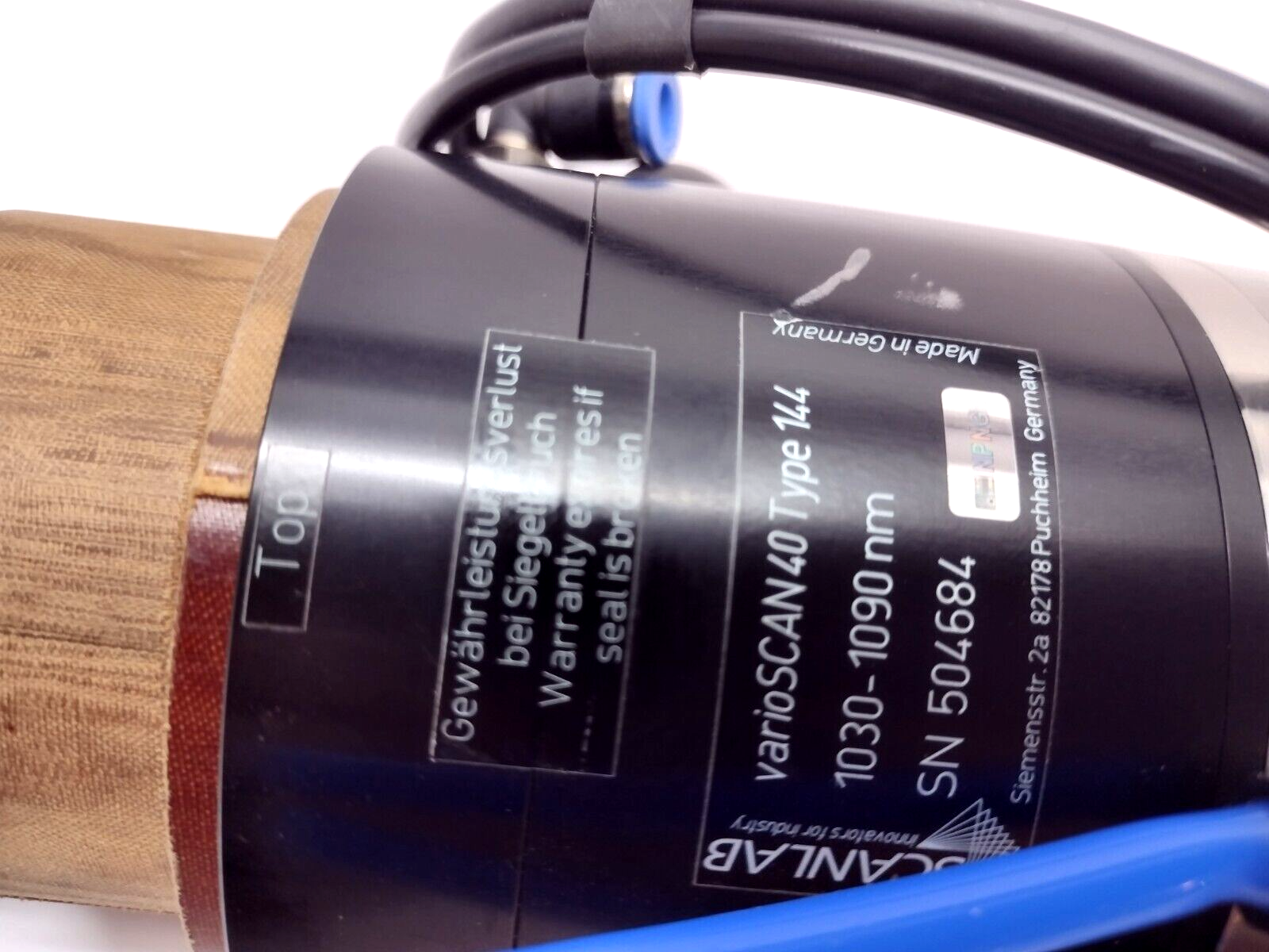 Scanlab VarioSCAN40 Type 144 1030-1090nm Water Cooled Laser Optic - Maverick Industrial Sales