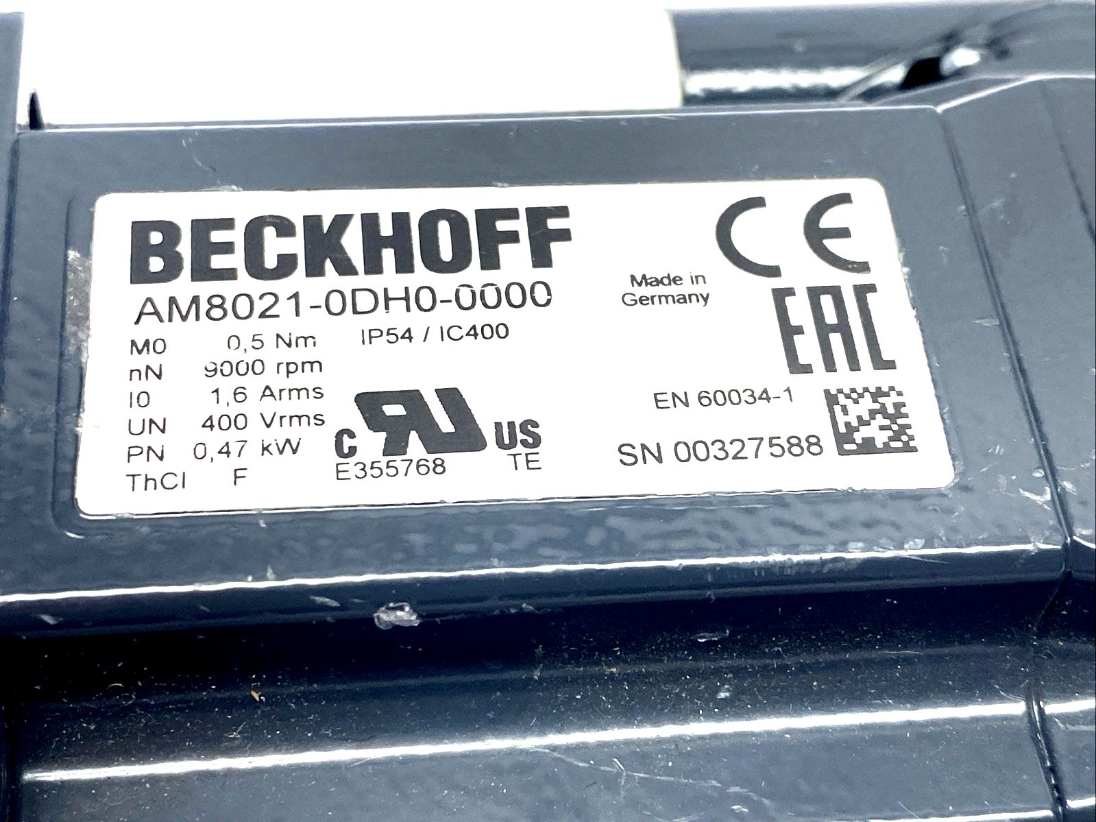Beckhoff AM8021-0DH0-0000 Servomotor 0.50 Nm - Maverick Industrial Sales