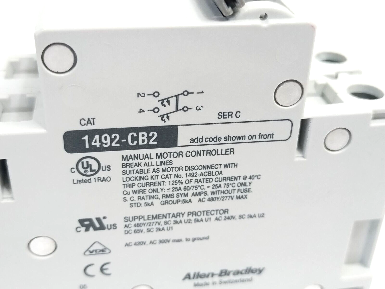 1492-CB2H300,1492-CB2 H300,1492-CB2 H 300 | Allen Bradley 1492-CB2H300 Ser. C Circuit Breaker 30A 10HP - Used - Maverick Industrial Sales