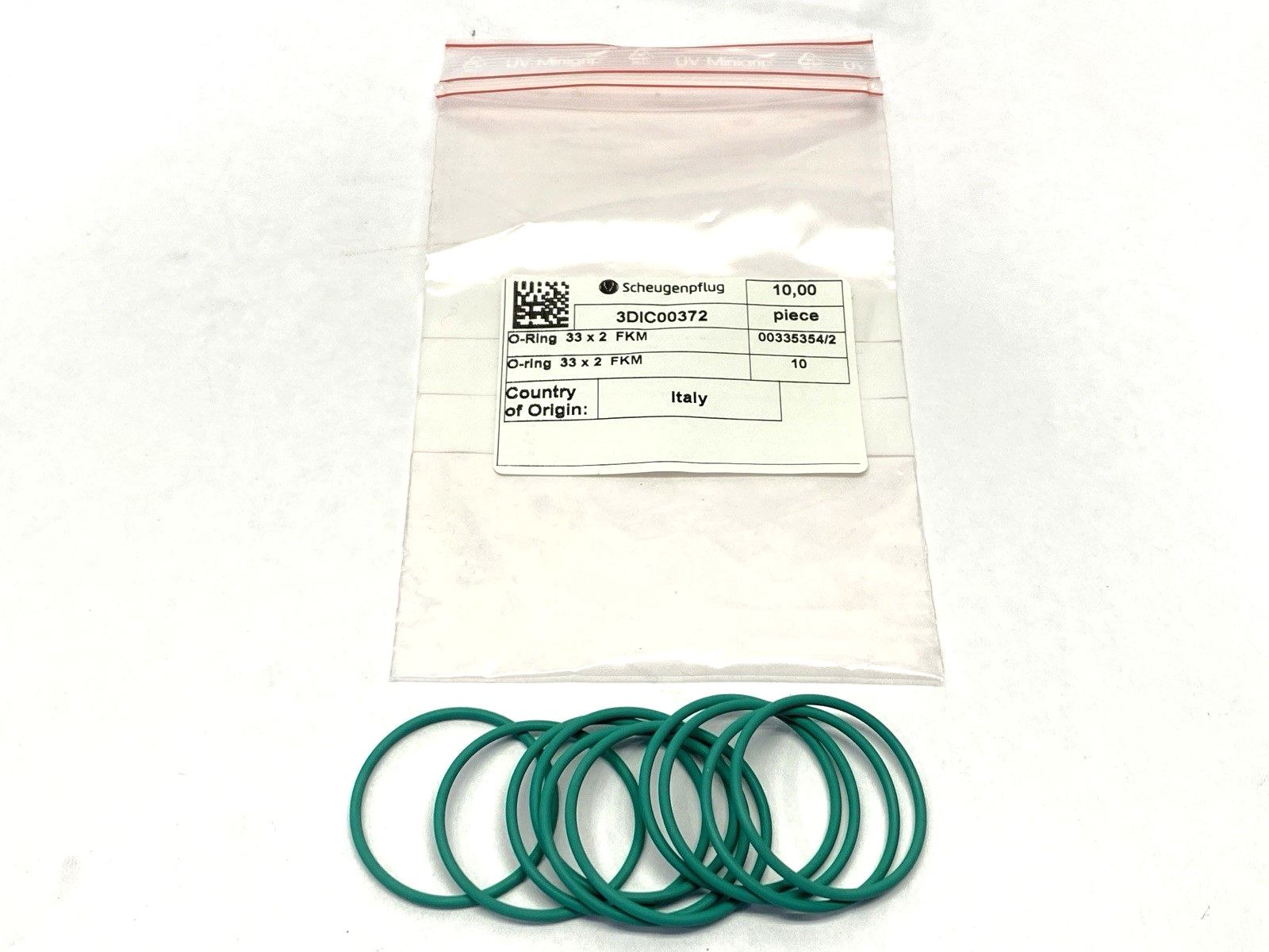 Scheugenpflug 3DIC00372 O-Ring 33 x 2 FKM LOT OF 10 - Maverick Industrial Sales