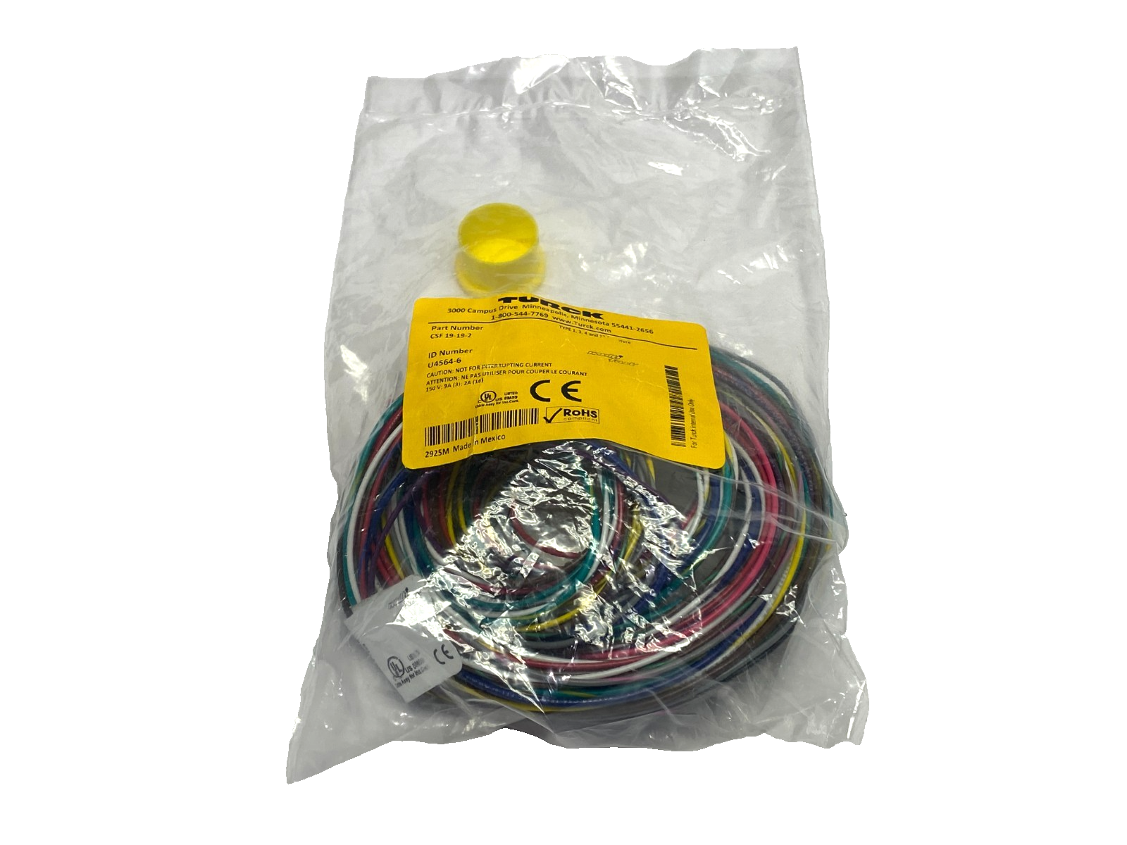 CSF 19-19-2 | Turck Actuator Sensor Receptacle Front-Mount Male M23 19-Pin U4564-6 - New - Maverick Industrial Sales