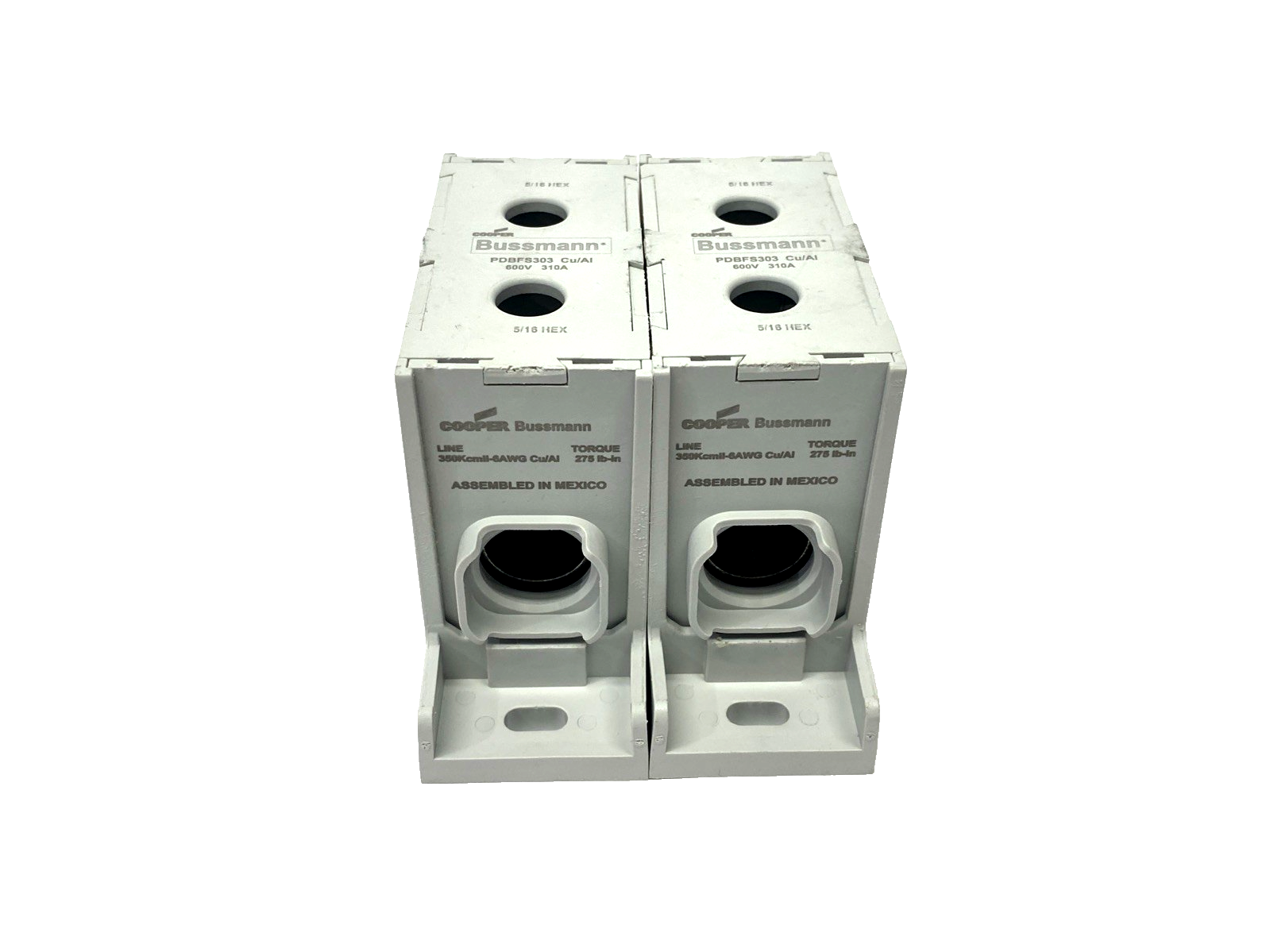 PDBFS303 | Eaton Bussmann Power Distribution Block Finger Safe 600V 310A BOX OF 2 - New – Open box - Maverick Industrial Sales