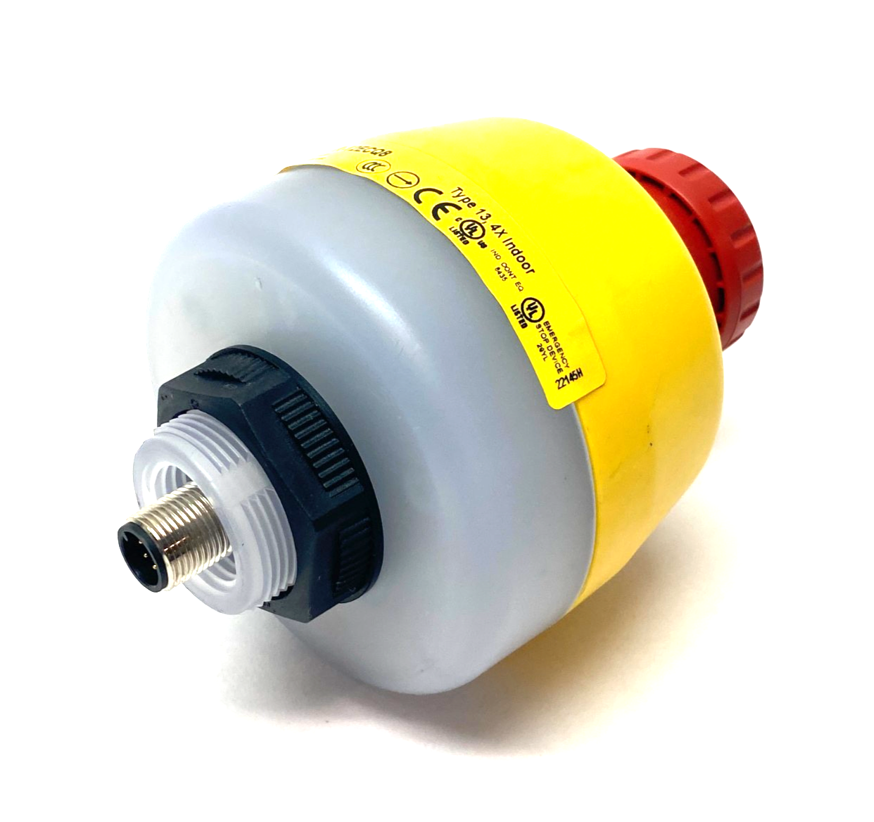 Banner SSA-EB1PLYR-12ECQ8 Illuminated Emergency Stop Pushbutton 30mm Mount 25304 - Maverick Industrial Sales