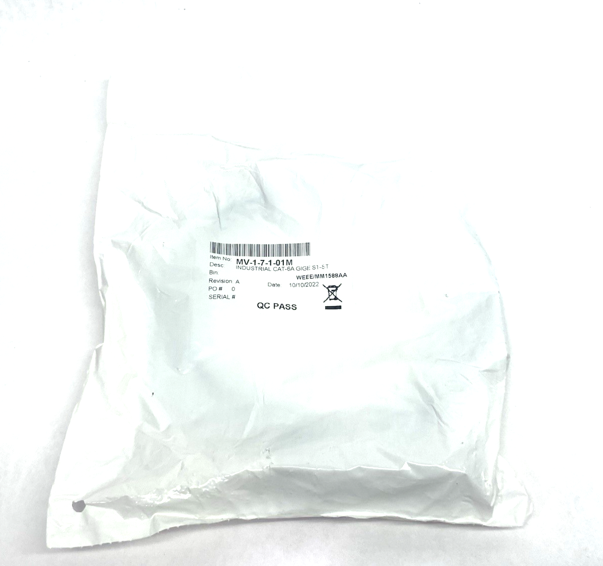 MV-1-7-1-01M | Components Express Industrial Cat6A GigE S1-ST Ethernet Cable - New - Maverick Industrial Sales