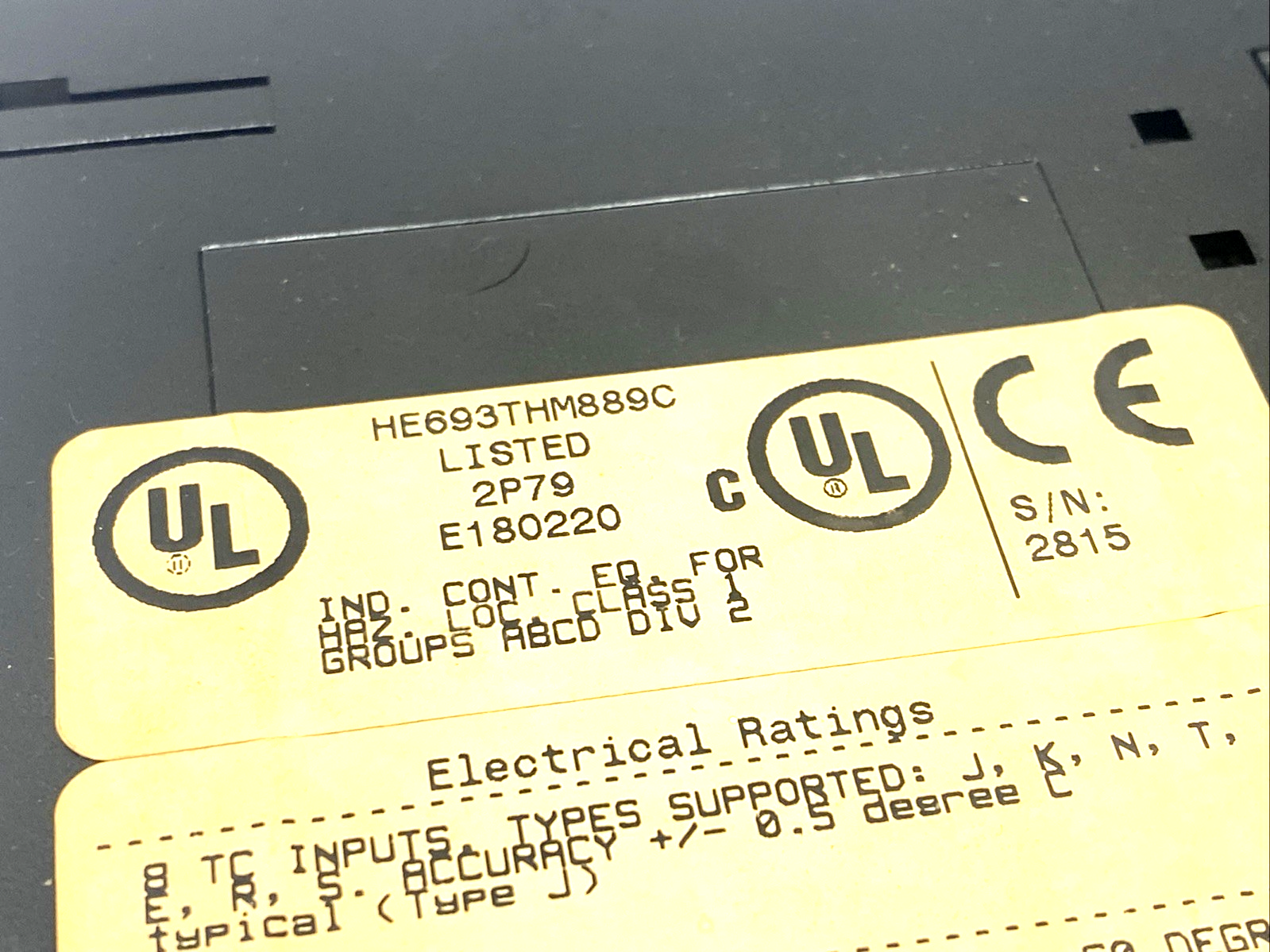 HE693THM889C | GE Fanuc Thermocouple Module, 8 TC Inputs, CHIPPED TAB - Used - Maverick Industrial Sales