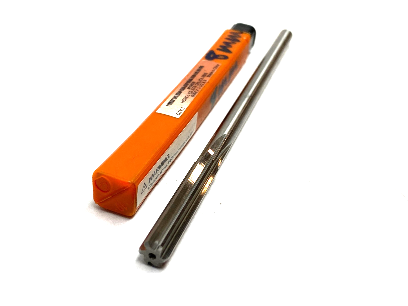 Hertel 30150338 Chucking Reamer: 8 mm Dia, 6" OAL, 1-1/2" Flute Length - Maverick Industrial Sales