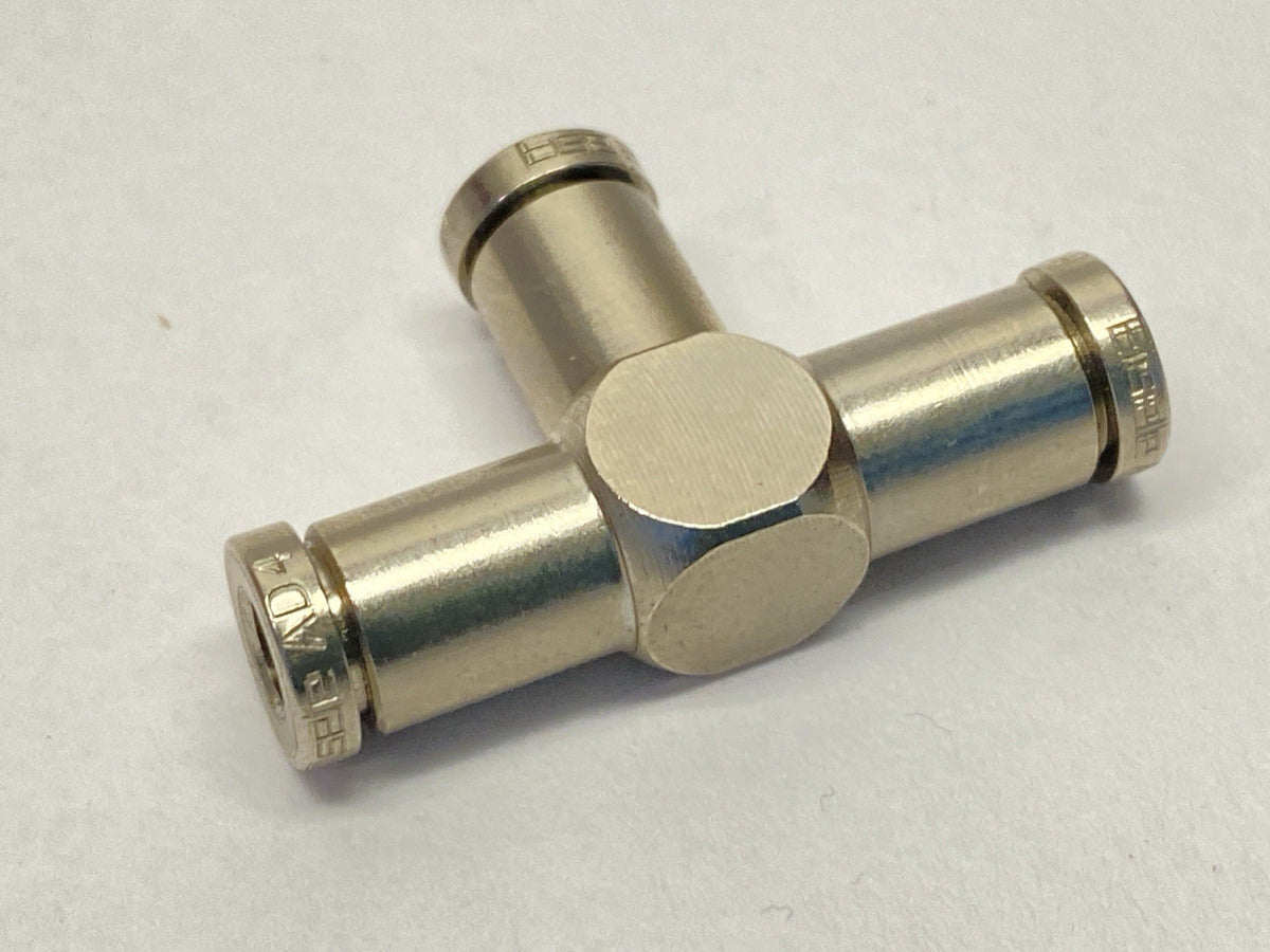 Eisele 978-0200 Push To Connect Union Tee Fitting 4mm OD SS304 - Maverick Industrial Sales