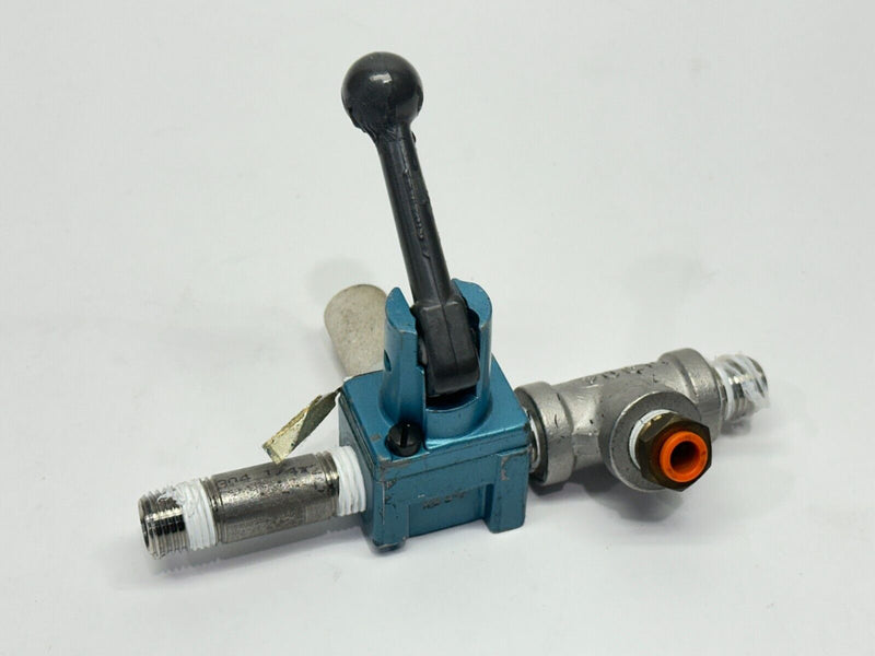 MAC Valves 1113A-023 Pneumatic Manually Actuated Valve 1/4" NPTF 3 Port 2 Pos - Maverick Industrial Sales