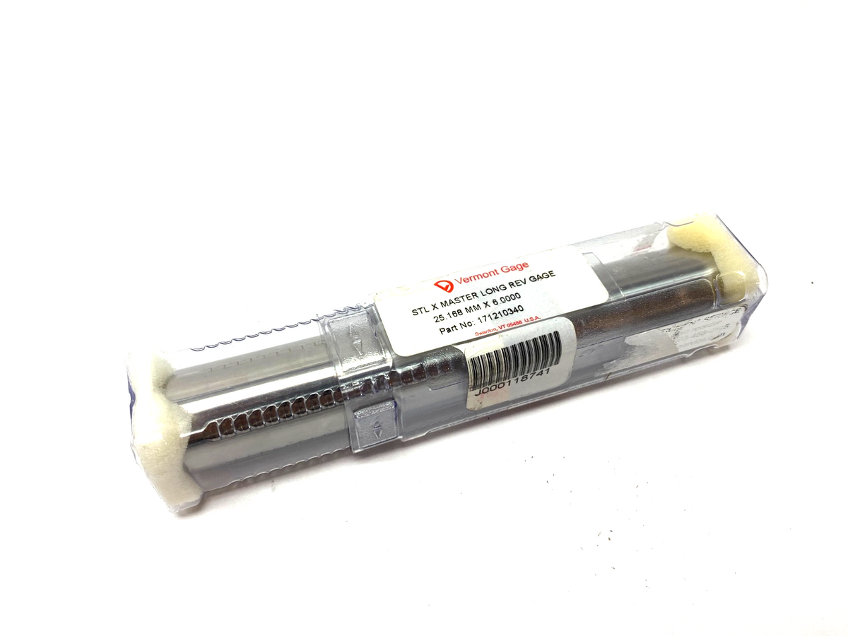 Vermont Gage 171210340 STL X Reversible Long Master Gage 25.168mm x 6.00 - Maverick Industrial Sales